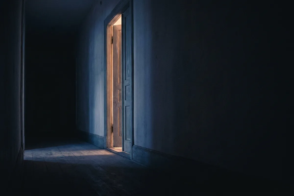 Behind a closed door